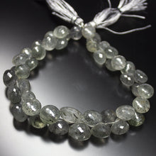 Load image into Gallery viewer, 4.5 Inches, 9-14mm, Natural Moss Quartz Faceted Onion Drop Briolette Beads Strand - Jalvi &amp; Co.