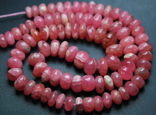 4 Inch Full Strand, Aaa Quality,Super Rare Rhodochrosite Smooth Rondelles, 6-8mm - Jalvi & Co.