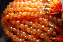 Load image into Gallery viewer, 4 Inch Strand Superb-Finest Quality Carnelian Faceted Onions Shape Briolette&#39;s, 8-7mm Size Great Item - Jalvi &amp; Co.