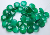 4 Match Pair-Green Onyx Smooth Heart Briolette's 14mm Large Size Calibrated Size