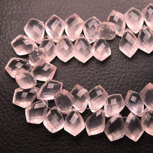 Load image into Gallery viewer, 4 Match Pair, Natural Faceted Fancy Shape Briolettes Calibrated Size 12X8mm Rose Quartz - Jalvi &amp; Co.