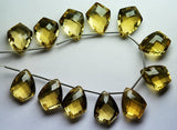 4 Match Pair, Super Rare Aaa Natural Beer Quartz Faceted Fancy Shape Briolettes Calibrated Size 8X12mm