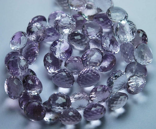 4 Matched Pairs, Aaa Quality Natural Pink Amethyst Faceted Onion Shape Briolettes, 12mm Long,Great Quality - Jalvi & Co.