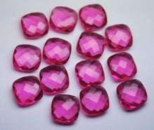 Load image into Gallery viewer, 4 Matched Pairs,Pink Rubellite Quartz Faceted Cushion Shaped Briolettes, 12mm - Jalvi &amp; Co.