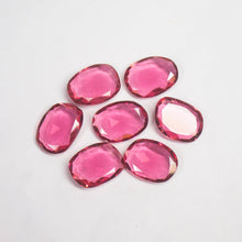 Load image into Gallery viewer, 4 Pcs Rubellite Pink Quartz Checker Fancy Oval Shape Loose Gemstone 22x16mm - Jalvi &amp; Co.