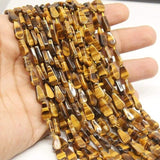 4 Strand AAA Natural Tigers Eye Flat Pear Loose Drop Beads Strand 9mm 10mm 13