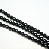 4 Strand Black Onyx Natural Smooth Ball Round Gemstone Loose Craft Beads 15