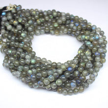 Load image into Gallery viewer, 4 Strand Labradorite Natural Smooth Round Loose Gemstone Beads 14&quot; 6mm - Jalvi &amp; Co.