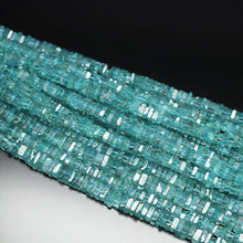 Load image into Gallery viewer, 4 Strand Natural Blue Apatite Smooth Heishi Wheel Beads 4.5mm 5mm 9inches - Jalvi &amp; Co.