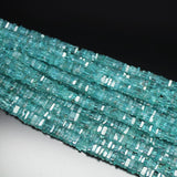 4 Strand Natural Blue Apatite Smooth Heishi Wheel Beads 4.5mm 5mm 9inches