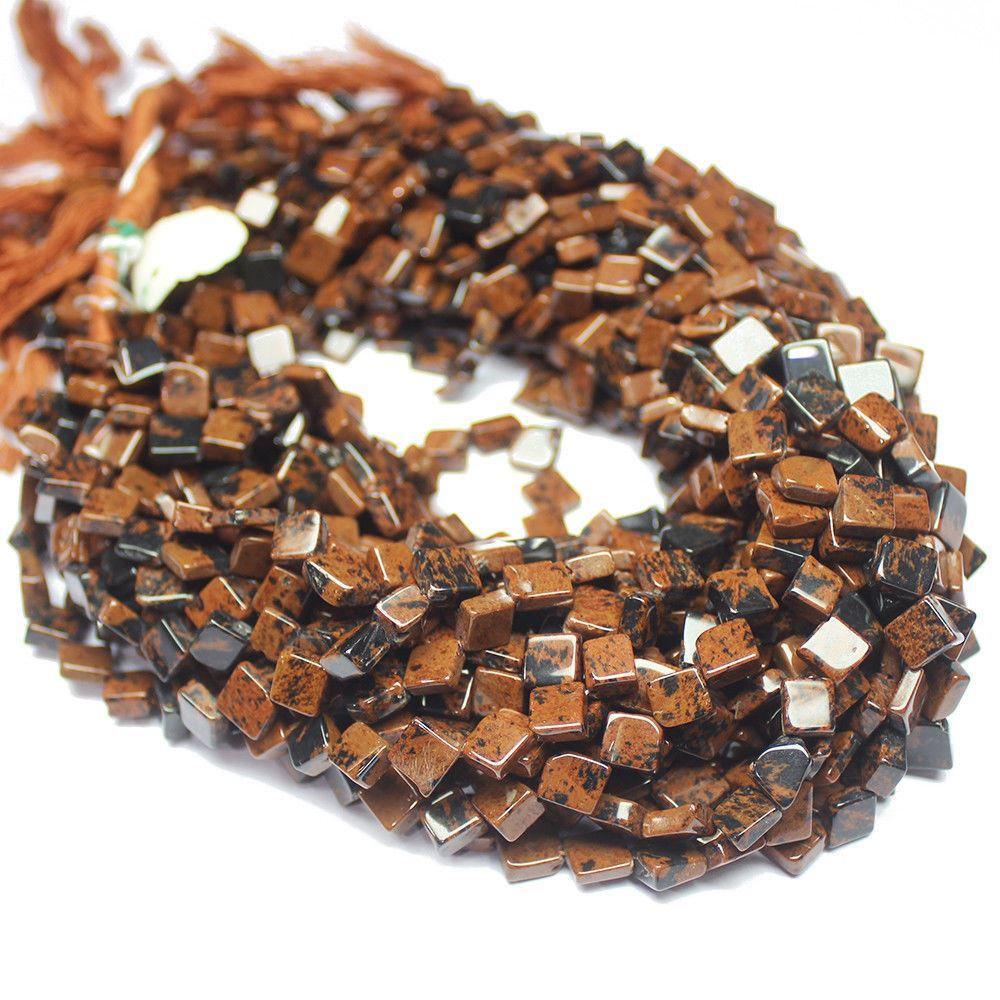 4 Strand Natural Marconi Obsidian Smooth Kite Loose Gemstone Beads 14" 8mm 9mm - Jalvi & Co.