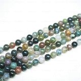 4 Strand Natural Multi Bloodstone Agate Smooth Round Loose Ball Beads 8mm 15