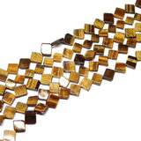 4 Strand Natural Tiger Eye Smooth Kite Gemstone Beads Strand 6mm 7mm 13