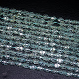 4 Strands Carved Blue Aquamarine Smooth Oval Loose Spacer Gemstone Beads 14