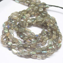 Load image into Gallery viewer, 4 x 13 inch, 6mm 7mm, Blue Labradorite Smooth Oval Beads, Labradorite Beads - Jalvi &amp; Co.