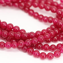 Load image into Gallery viewer, 4 x Hot Pink Jade Smooth Polished Round Gemstone Loose Beads Strand 15&quot; 8mm - Jalvi &amp; Co.