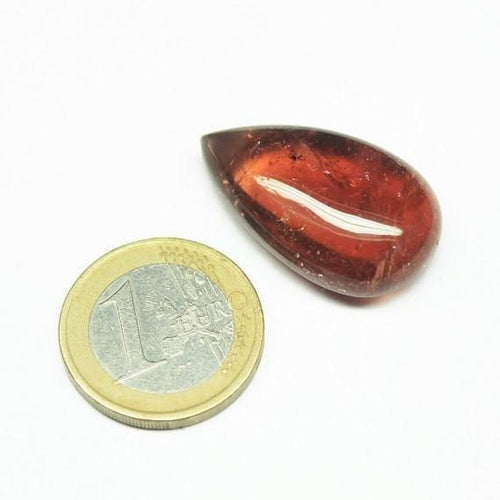 45.5ct Huge Orange Pink Tourmaline Smooth Pear Cabochon Loos Gemstone 30x18mm - Jalvi & Co.