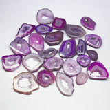 480ct, 24pc, Pink Window Druzy Flat Smooth Loose Gemstone Lot, Druzy