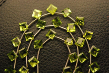 Load image into Gallery viewer, 4mm Size 20 Pieces Peridot Faceted Cut Stone Cushion Shape - Jalvi &amp; Co.