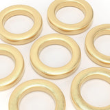 5.5MM 19 Gauge 18K Solid Yellow Gold Round CLOSED Jump Ring Finding Brushed Finish