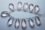 5 Match Pair, Aaa Quality, Natural Rose Quartz Smooth Pear Shaped Briolettes, 10x16mm Long Size,