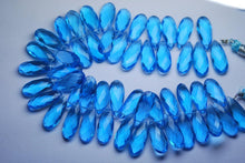 Load image into Gallery viewer, 5 Match Pair Calibrated Size Swiss Blue Color Quartz Faceted Pear Shape Briolette&#39;s, 8X20mm Long - Jalvi &amp; Co.