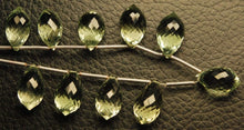 Load image into Gallery viewer, 5 Match Pair, Super Rare, AAA Green Amethyst Faceted Chandelier Drops Briolette&#39;s, Calibrated Size, 14X8mm - Jalvi &amp; Co.