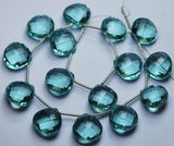 5 Match Pair,Super Rare,Green Amethyst Quartz Faceted Heart Shape Briolettes Calibrated Size 14mm