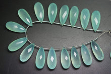 Load image into Gallery viewer, 5 Matched Pair, Aaa Quality,Sea Green Chalcedony Faceted Long Pear Shape Briolettes, 10X25mm - Jalvi &amp; Co.