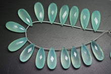 Load image into Gallery viewer, 5 Matched Pair, Aaa Quality,Sea Green Chalcedony Faceted Long Pear Shape Briolettes, 10X25mm - Jalvi &amp; Co.