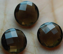 Load image into Gallery viewer, 5 Matched Pair, AAA Super Finest Smoky Quartz Faceted Coins Shape Briolette&#39;s, 16mm Size - Jalvi &amp; Co.