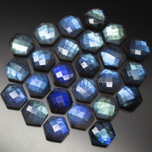 Load image into Gallery viewer, 5 Matched Pair, Finest Quality, Natural Labradorite Faceted Hexagon Shape Briolettes, 12mm Size. - Jalvi &amp; Co.