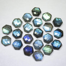Load image into Gallery viewer, 5 Matched Pair, Finest Quality, Natural Labradorite Faceted Hexagon Shape Briolettes, 12mm Size. - Jalvi &amp; Co.