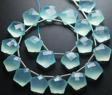 Load image into Gallery viewer, 5 Matched Pairs Aqua Chalcedony Faceted Star Shape Briolette Size 12mm - Jalvi &amp; Co.