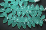 5 Matched Pairs Peru Aqua Quartz Carving Faceted Pear Shape Briolette's, 10X16mm