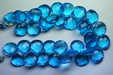 Load image into Gallery viewer, 5 Matched Pair,Swiss Blue Quartz Faceted Heart Shape Briolette, Size 14mm - Jalvi &amp; Co.