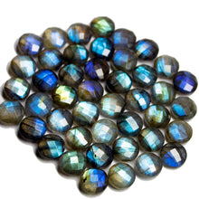 Load image into Gallery viewer, 5 matching pair, Natural Blue Labradorite Faceted Round Beads 8mm - Jalvi &amp; Co.