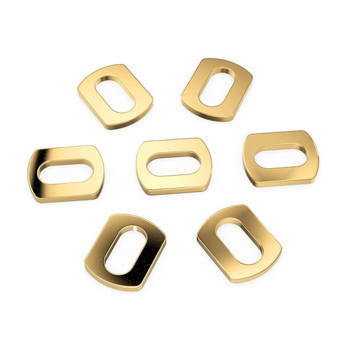5 Pcs 4.2x3.3mm 14K 18K Solid Gold Quality Tags / Gold Tags / Quality Tags - Jalvi & Co.