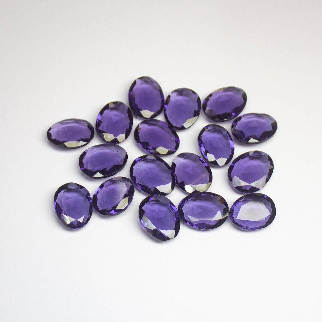 5 pieces Blue Iolite Quartz Faceted Oval Shape Loose Gemstone 16/18/20mm - Jalvi & Co.