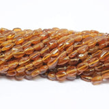 5 strand Hessonite Garnet Smooth Oval Loose Gemstone Spacer Beads 13