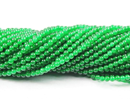 5 Strand Lot Natural Green Jade Smooth Loose Gemstone Round Ball Beads 4mm 14