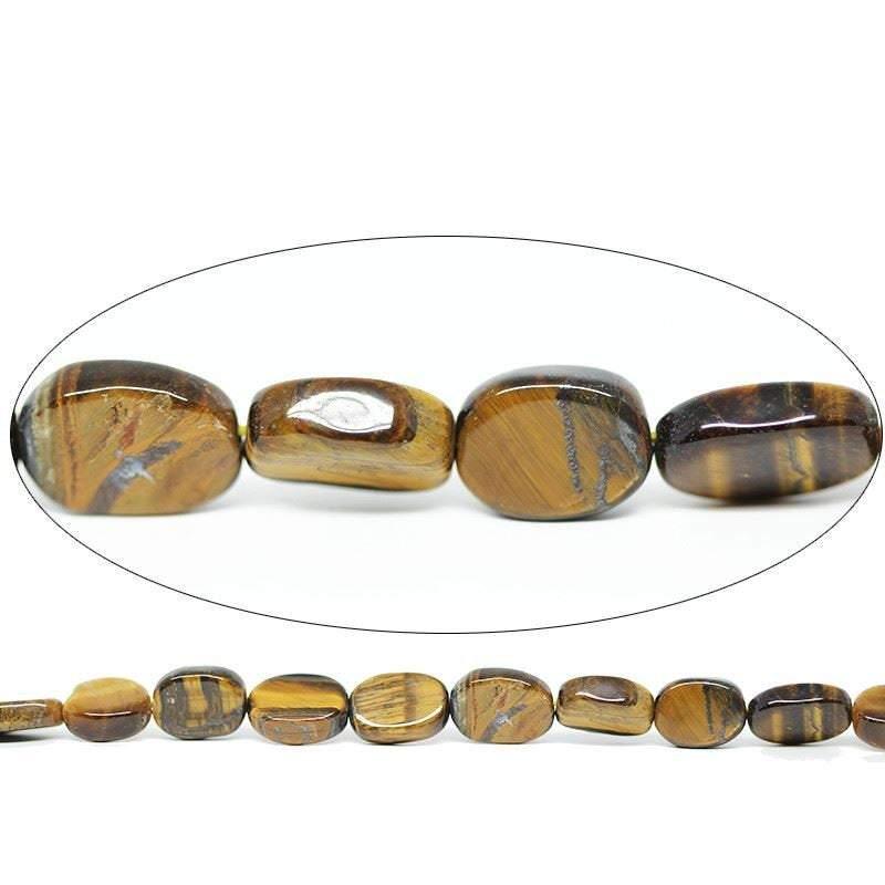 5 Strand Lot Tigers Eye Smooth Oval Loose Gemstone Beads Strand 10mm 15mm 13" - Jalvi & Co.