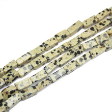 Load image into Gallery viewer, 5 Strand Natural Dalmatian Jasper Gemstone Rectangle Loose Beads 8mm 9mm 14&quot; - Jalvi &amp; Co.