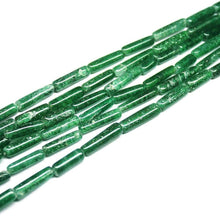 Load image into Gallery viewer, 5 Strand Natural Green Jade Smooth Tube Gemstone Beads Strand 13&quot; 9mm 17mm - Jalvi &amp; Co.