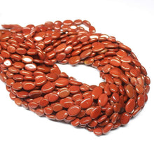 Load image into Gallery viewer, 5 Strand Natural Red Jasper Gemstone Smooth Oval Beads Strand 8mm 13mm 14.5&quot; - Jalvi &amp; Co.