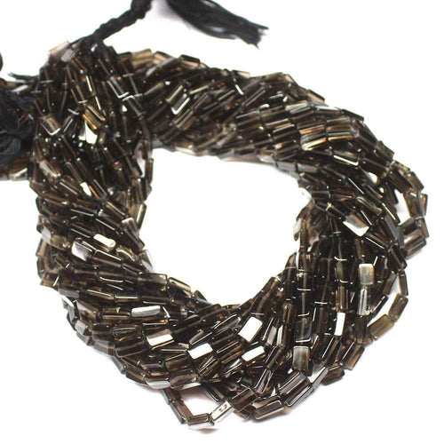 5 Strand Smoky Quartz Gemstone Smooth Rectangle Beads Strand 8mm 10mm 14