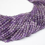 5 strands, 13 inch, 4mm, Shaded Amethyst Faceted Round Coin Loose Gemstone Beads Strand, Amethyst Beads