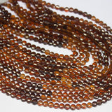 5 strands, 13 inch, 4mm, Shaded Hessonite Garnet Faceted Round Coin Loose Gemstone Beads Strand, Garnet Beads