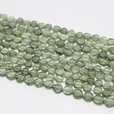 5 Strands, 13 inches, 5mm, Natural Green Apatite Smooth Polished Round Coin Beads Strand, Green Apatite Beads, Apatite Beads