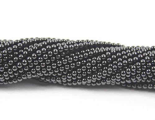 5 Strands Black Spinel Polished Smooth Round Loose Ball Beads Strand 16